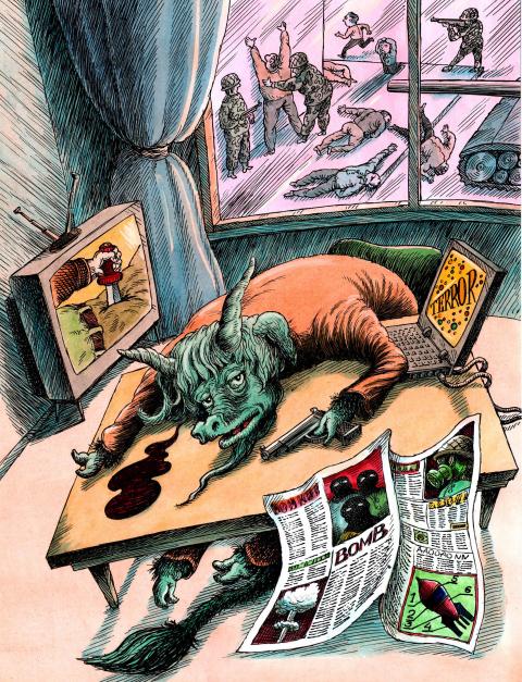 Cartoon about violence