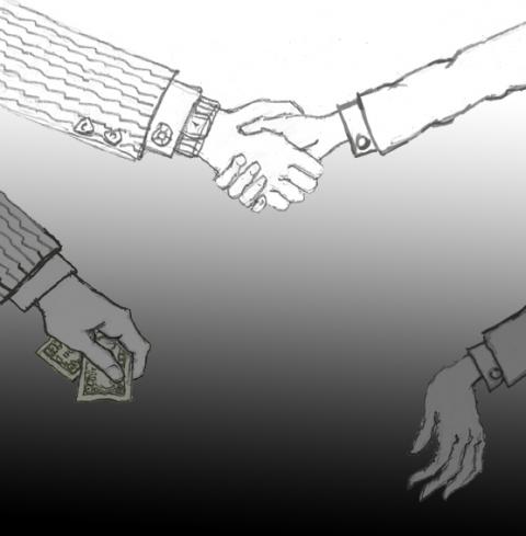 Cartoon about corruption
