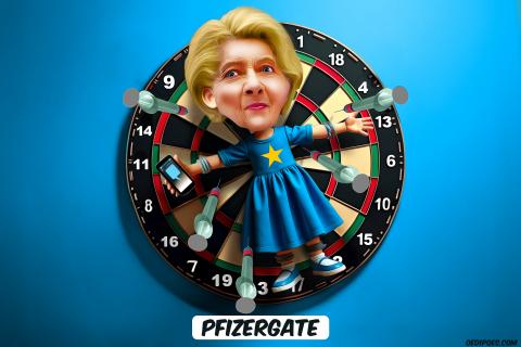 Von Der Leyen tight on Dartboard