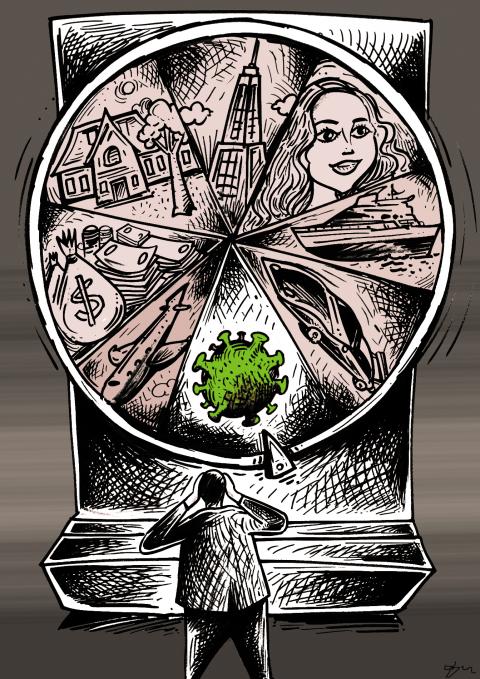 Cartoon about corona