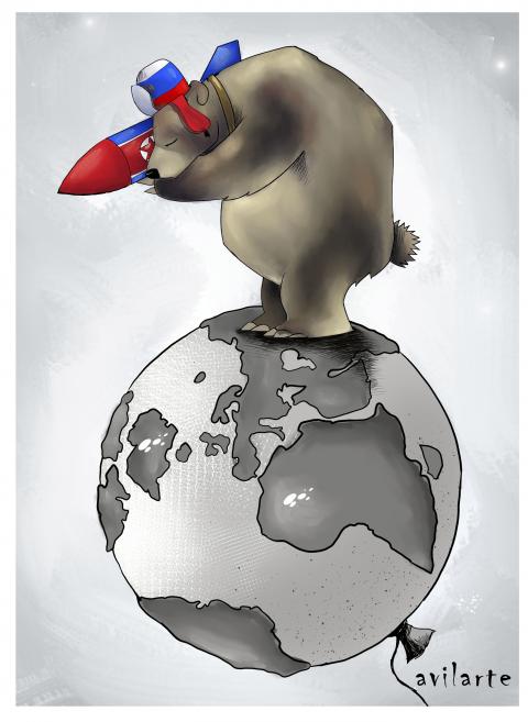 Alliance between Russia and North Korea for the exchange of nuclear weapons and technology