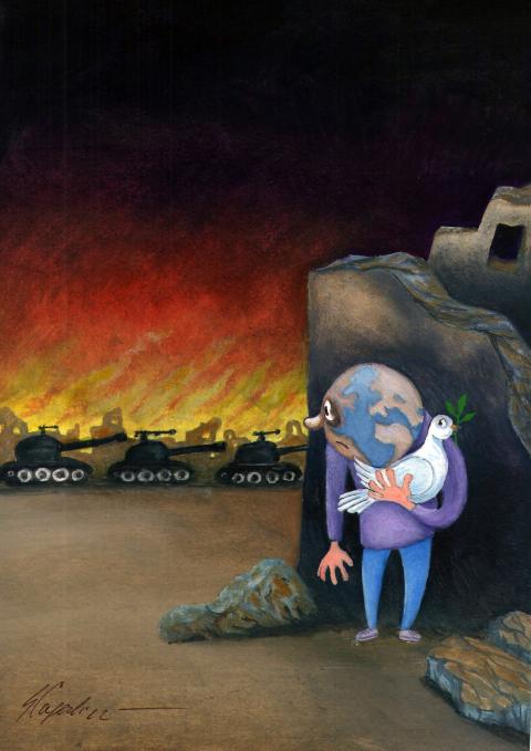 World, peace and war.