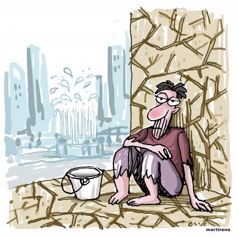 Unequal distribution of water