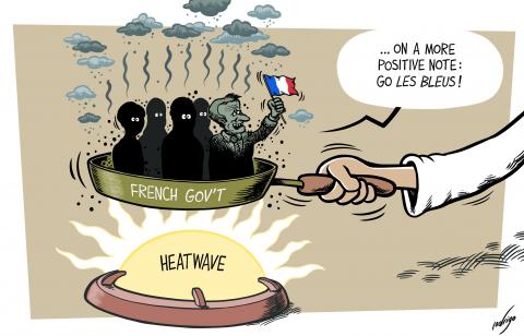 France's government criticized for its environmental record and its response to the heatwave