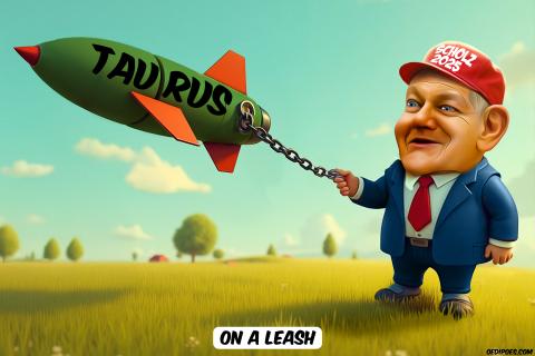 Olaf Scholz letting his missile out