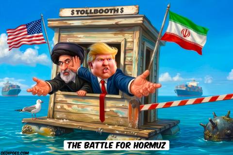Trump and Khamenei in Tollbooth