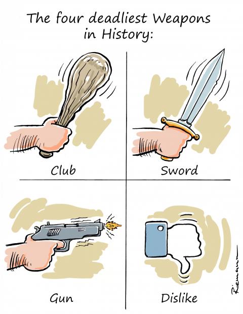 Internet dissing as a deadly weapon.