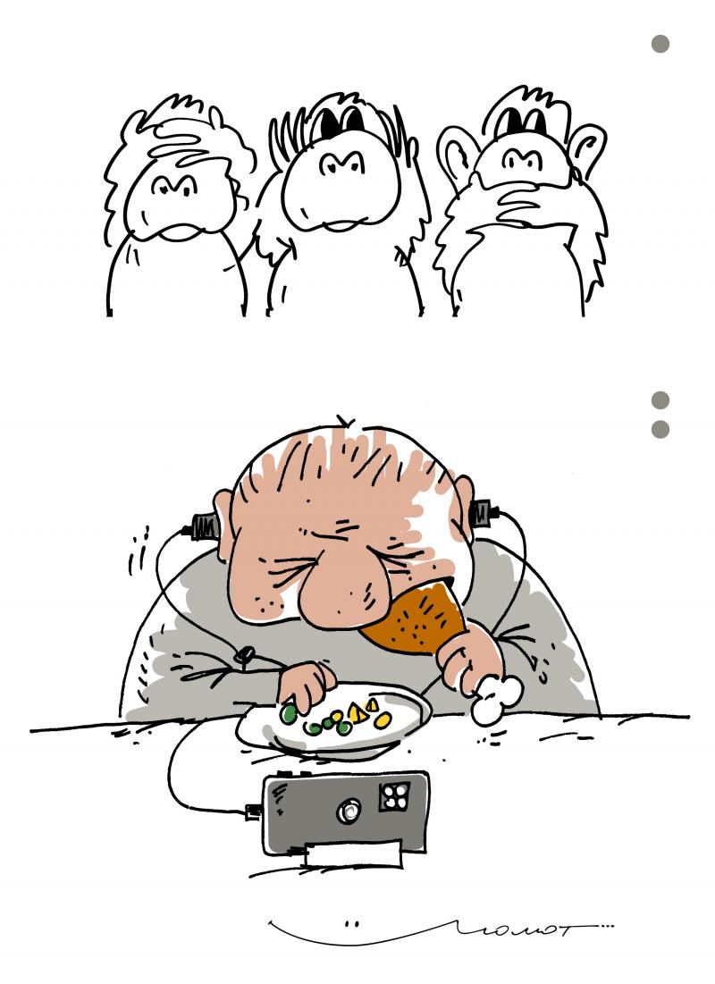 I see no evil, I hear no evil, and I speak of no evil.