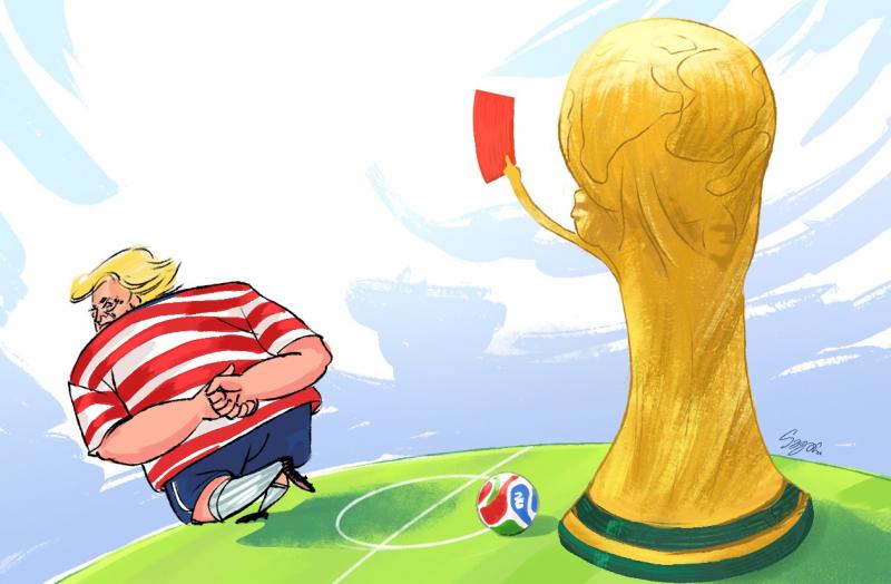 Trump get red card! 