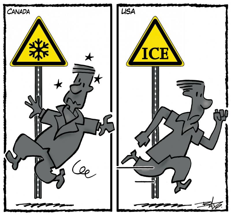 Masked cops (ICE) take the law in their own hands.