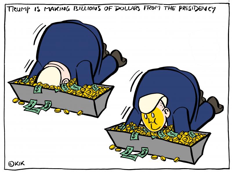 Trump is getting rich