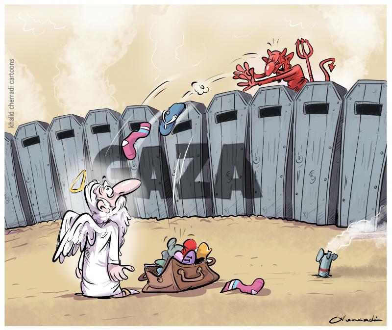  in Gaza, it seems that there is no place for God or his angels