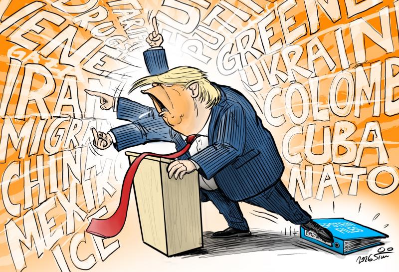 Trump is loud about many topics, while Epstein files are forgotten.