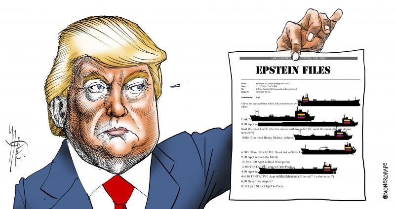 Trump steals oil tankers to provoke a war to distract from the Epstein list case.