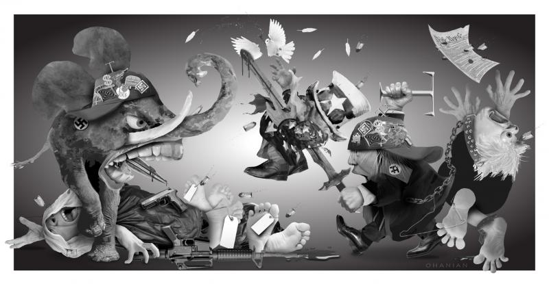 Comparing Trump's destruction of America to that of Guernica.