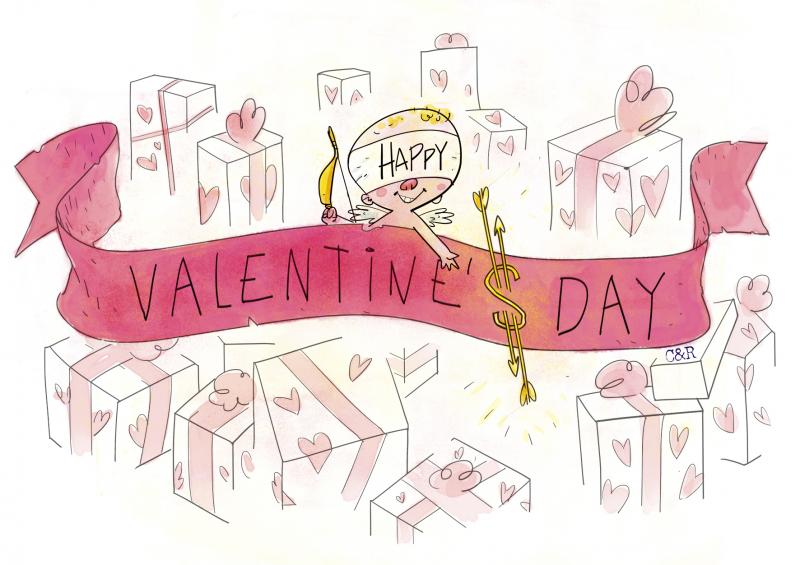 Cupid at Valentine'$ Day