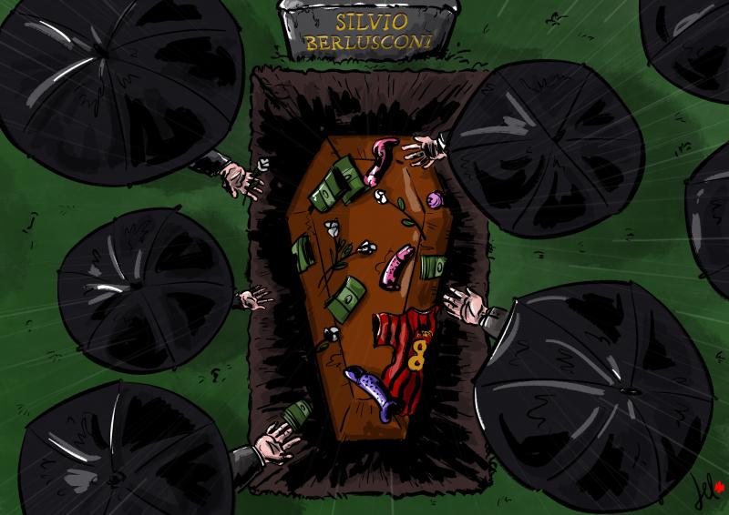 cartoon del rosso berlusconi