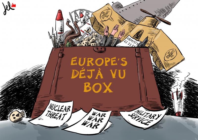 cartoon about military service back in europe
