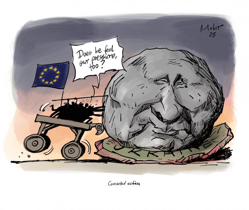 The EU is trying to persuade Putin to enter into peace negotiations.