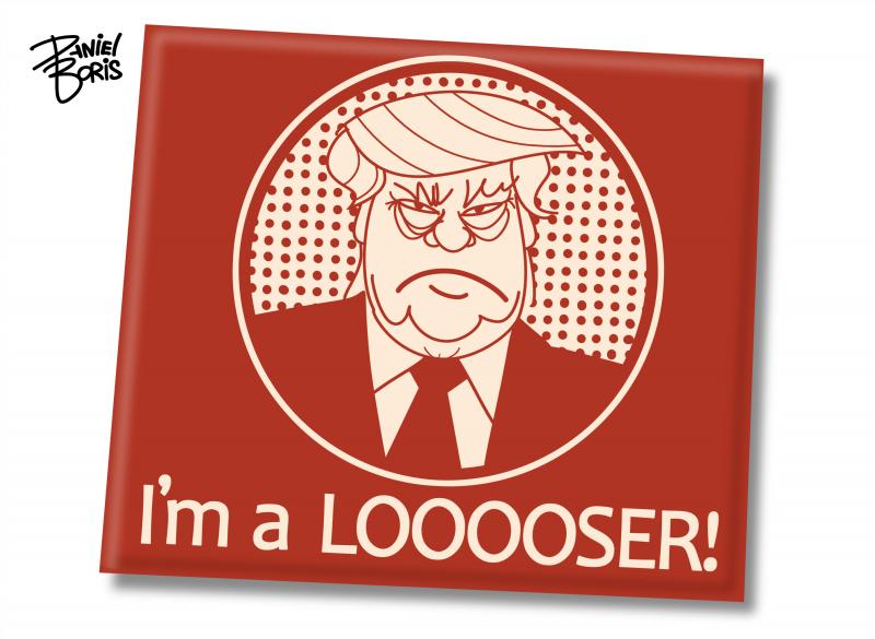Trump condom shown. I'm a Looooser!'
