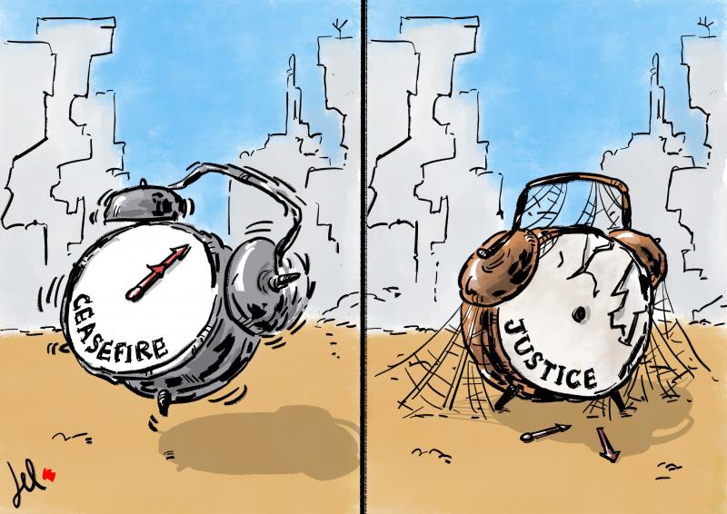 palestine israel ceasefire cartoon del rosso