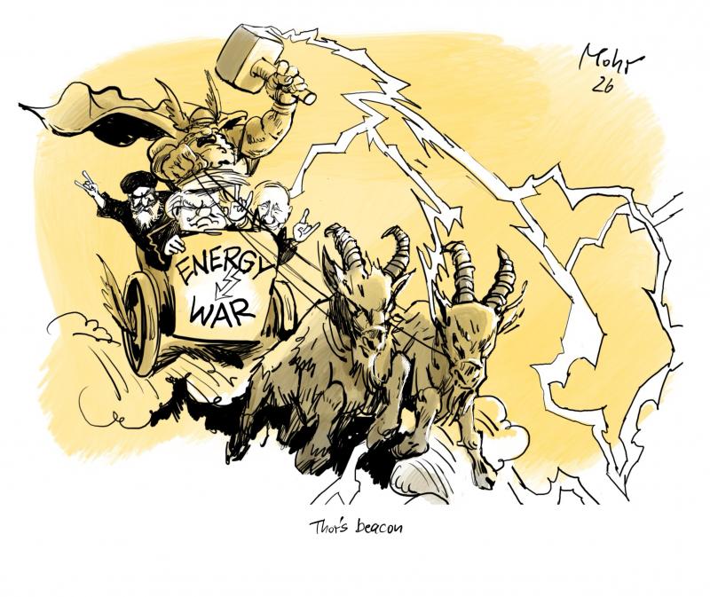 Thor on his energy-war-chariot 