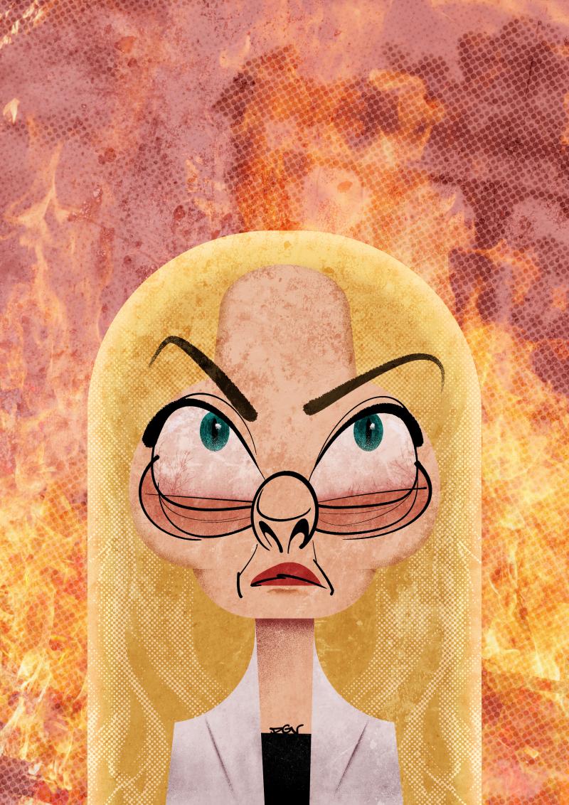Caricature of Giorgia Meloni