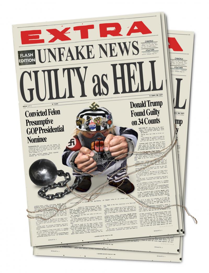 Donald Trump as a convicted criminal.