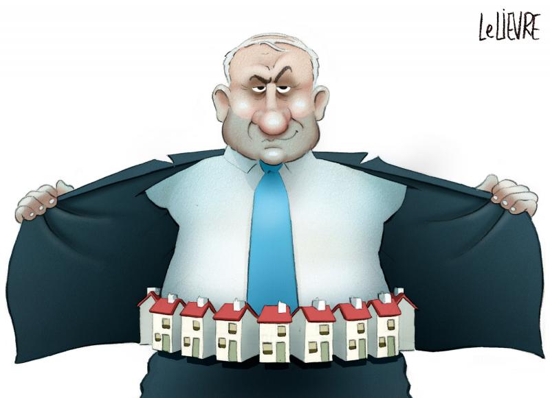 Cartoon about Netanyahu