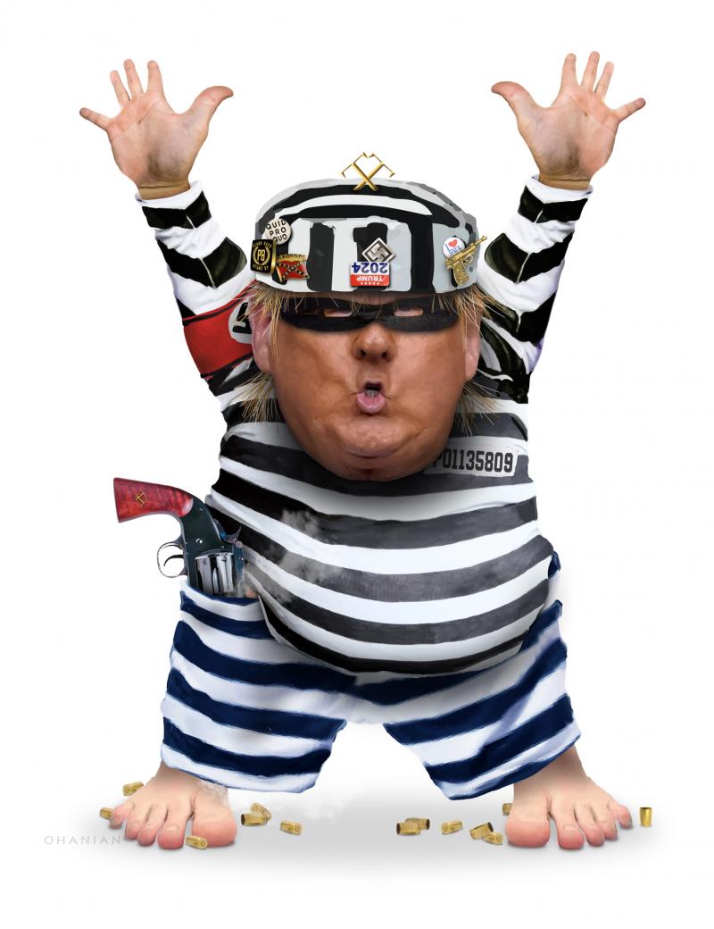 Donald Trump as criminal.