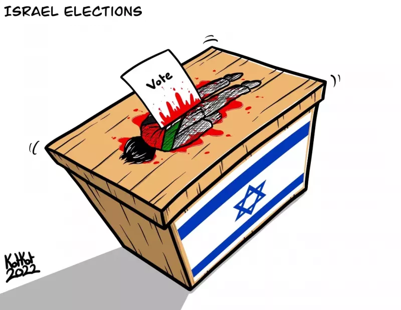 Cartoon about elections in Israel