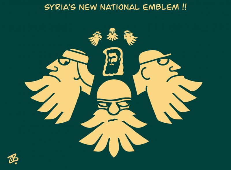 Syria’s new national emblem !!