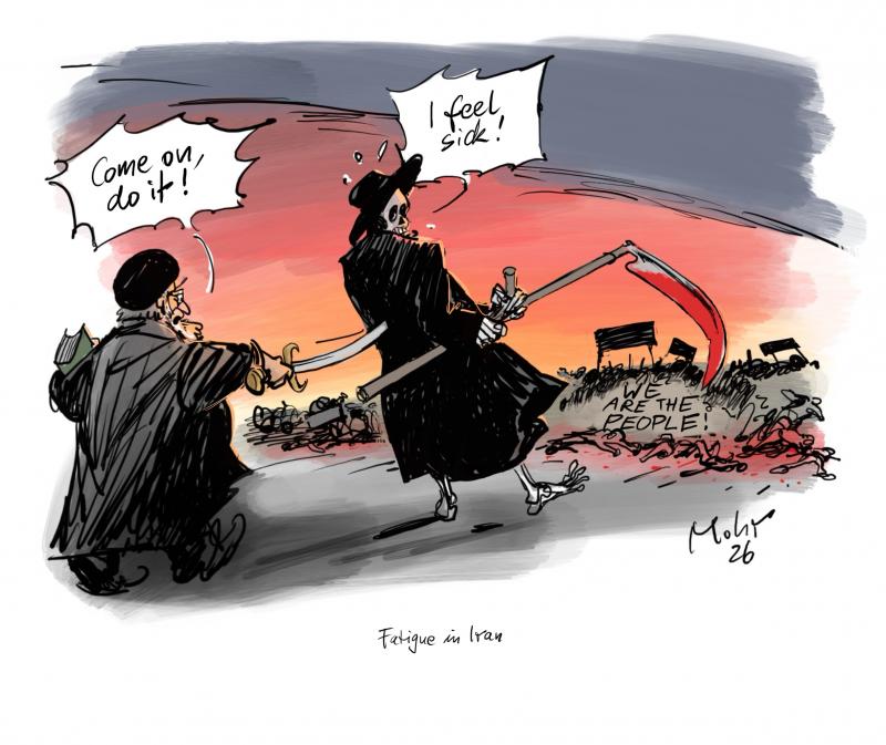 Ayatollah Chamenei compels death to murder the people.