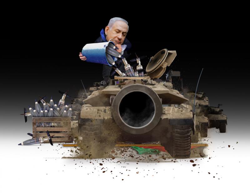 Netanyahu's idea of a ceasefire.