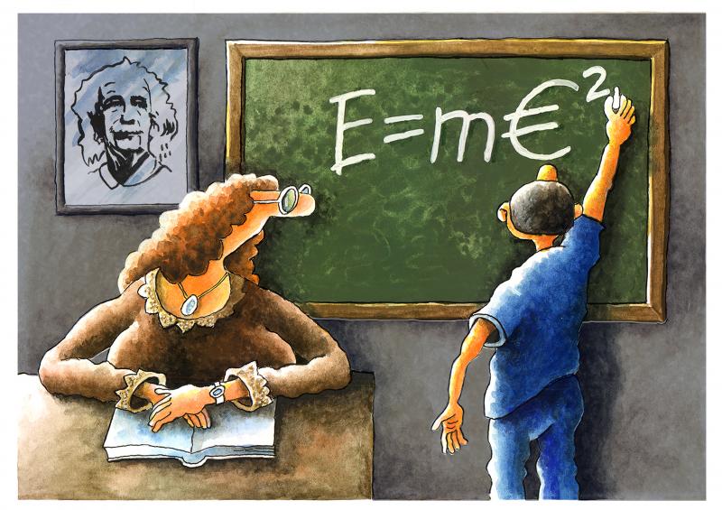 School, euro, Albert Einstein, student