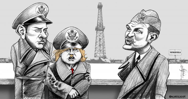Just like the Nazis did, Trump and his cabinet have invaded a sovereign country with the sole interest of conquering, looting, and stealing.
