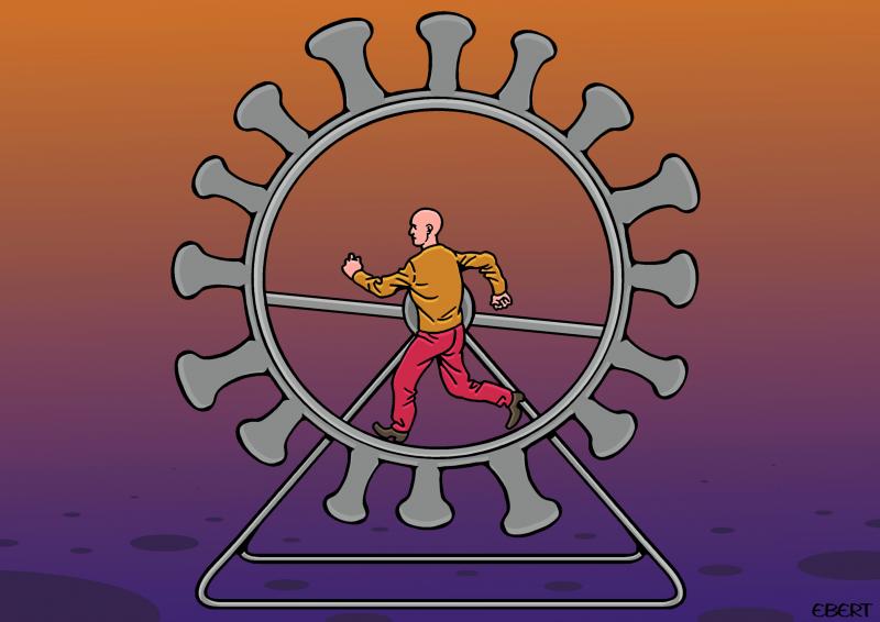 The human wheel...