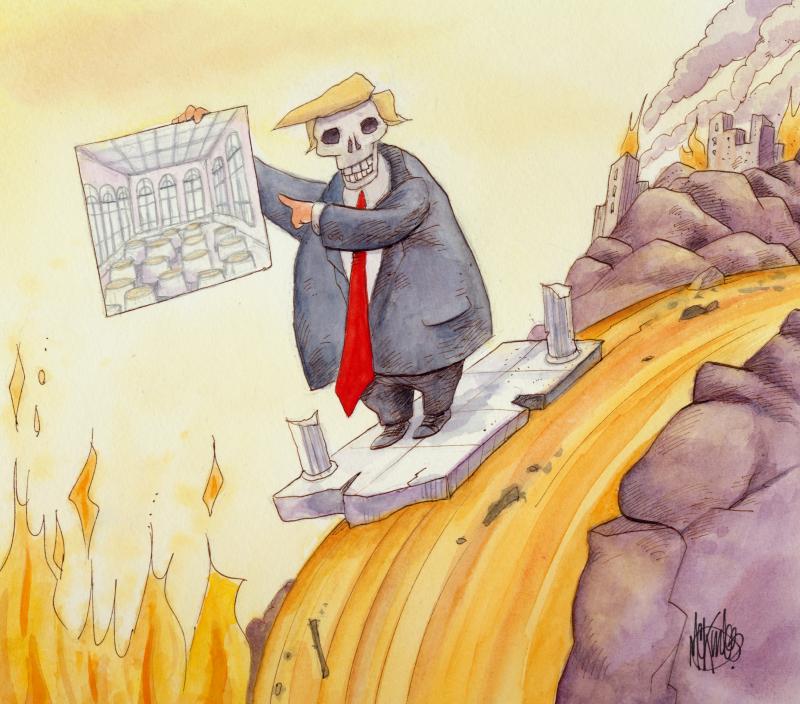 Trump obsesses about an unnecessary ballroom project