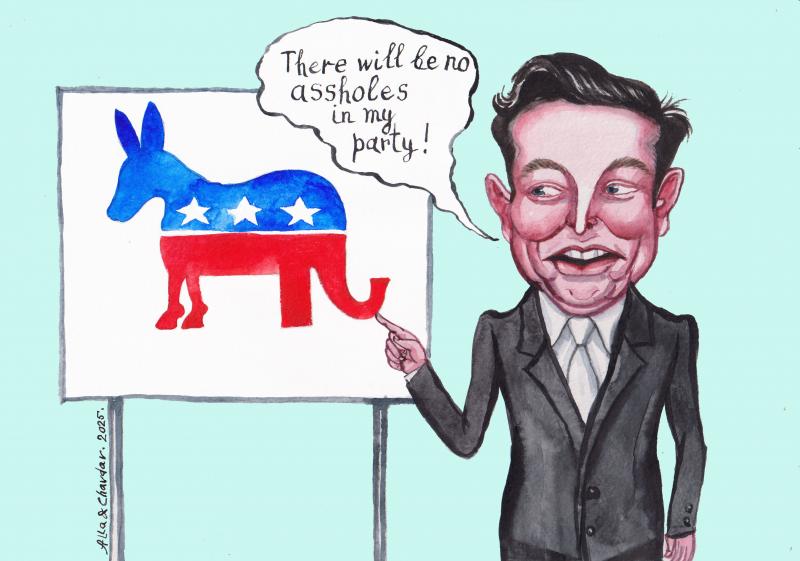 Billboard with Musk's new party