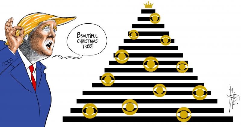 The Epstein lists and the censorship of CBS are the new decorations of the Trump empire this Christmas season.