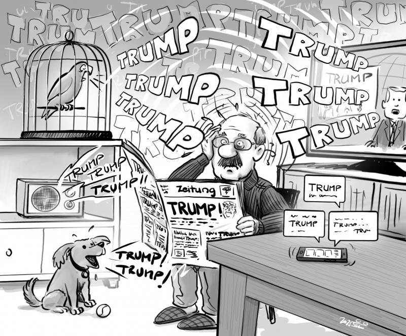 Our society is overloaded, especially with regard to everything concerning Donald Trump.