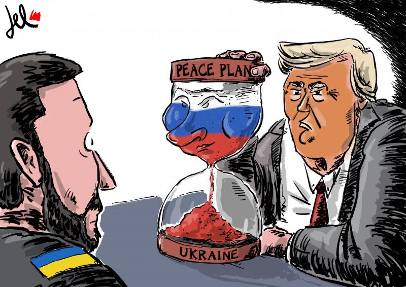 peace plan trump ukraine russia cartoon
