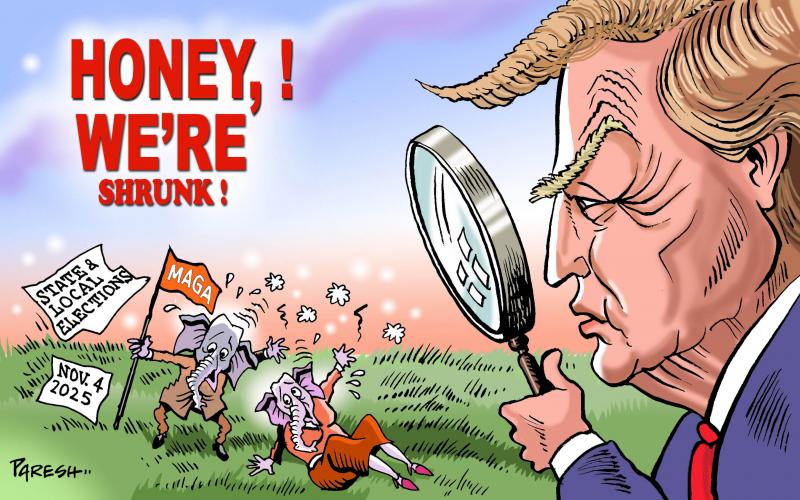 Republicans shrink in polls