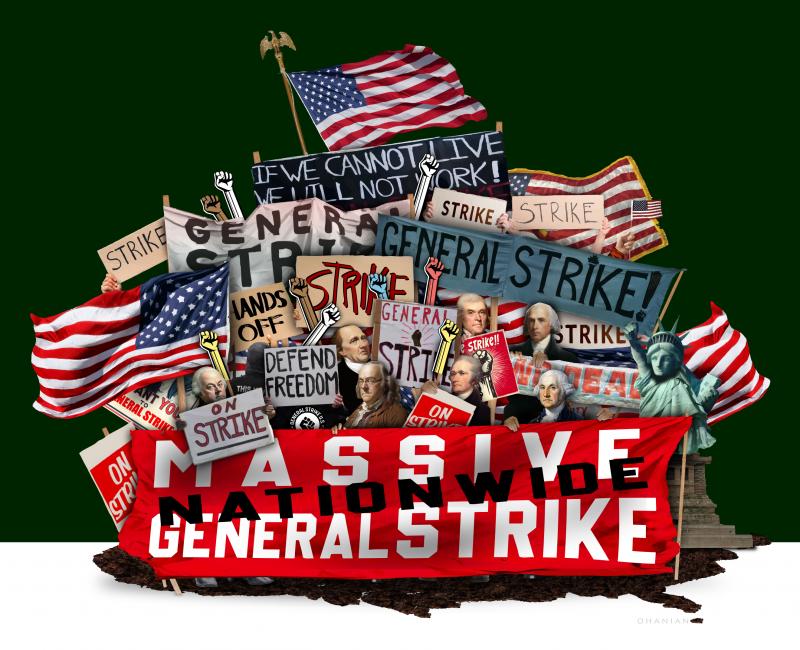 Americans protesting government policies.