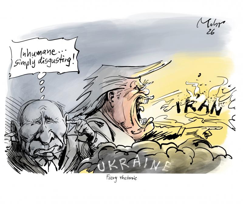 Trump curses Iran while Putin can hardly bear his rhetoric.