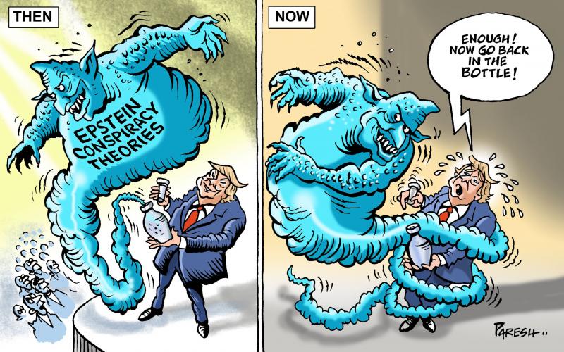 Trump and Epstein theory genie