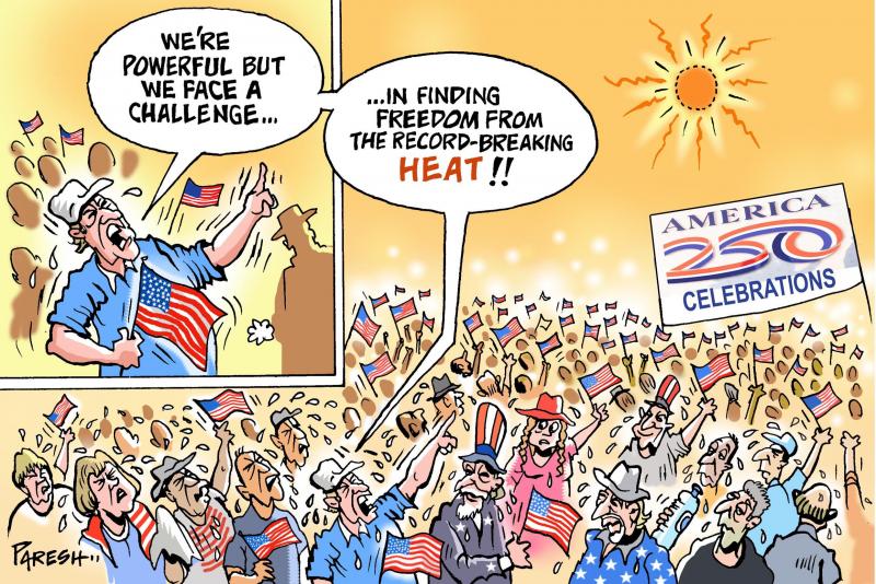 US fiesta amid heatwave