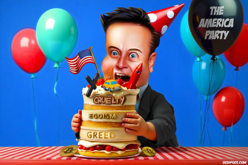 Elon Musk America Party Cake