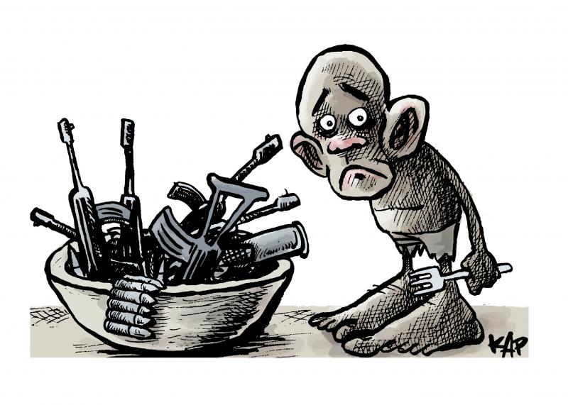 Cartoon about the arms trade