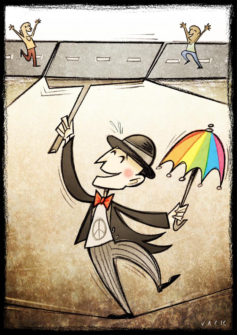Cartoon about freedom
